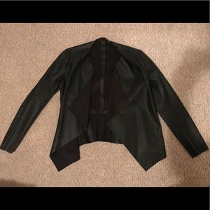 Zara Leather Blazer- Black